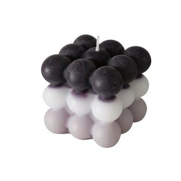 BOLTZE Formkerze Bubble, aus Paraffin, Grau / Schwarz / Weiß, 1 Stück zufällige Farbe