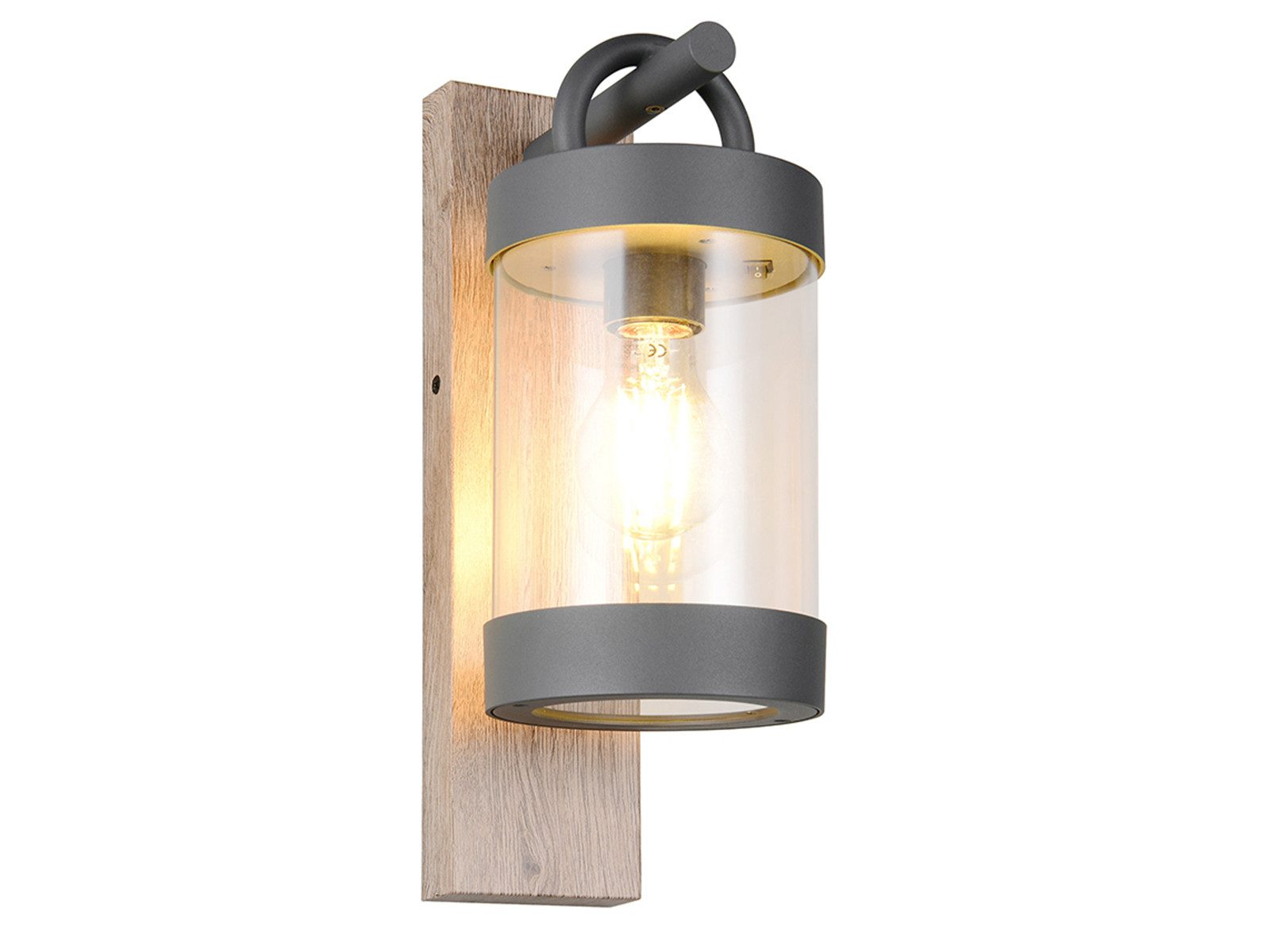 TRIO Leuchten LED Außen-Wandleuchte Landhausstil Laterne hängend, Höhe 33cm, LED wechselbar, Warmweiß, Landhaus-Stil Wand Außenleuchte zur Fassadenbeleuchtung, inkl. E27 LED