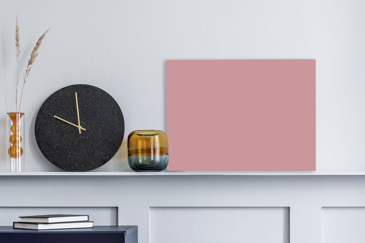 OneMillionCanvasses® Leinwandbild Rosa - Farben - Innenraum - Einfarbig - Farbe, Fotodruck (1 St), Wandbild Leinwandbilder, Aufhängefertig, Wanddeko 40x30 cm