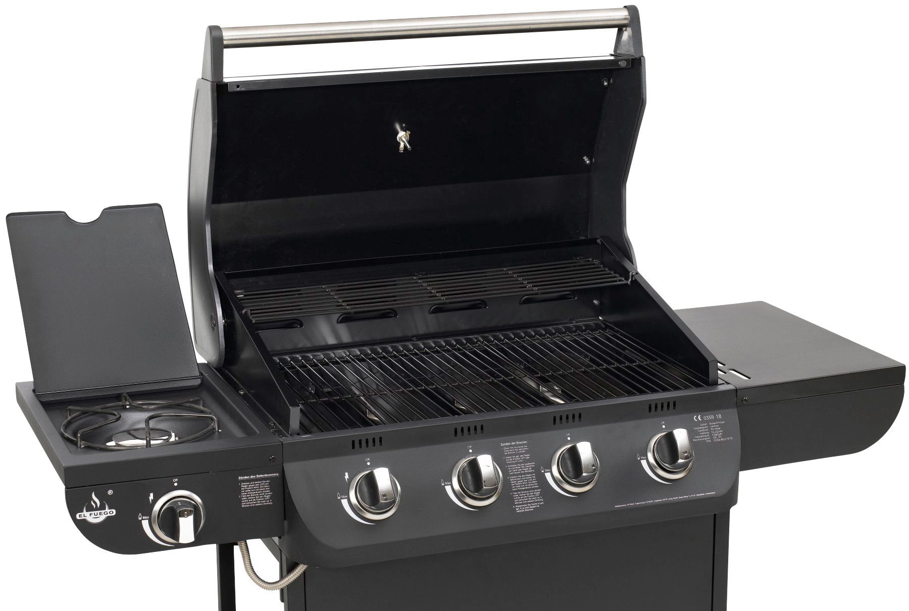 El Fuego Gasgrill Columbus 4+1, BxTxH: 130x58,5x107,5 cm – Bild 5 von 5