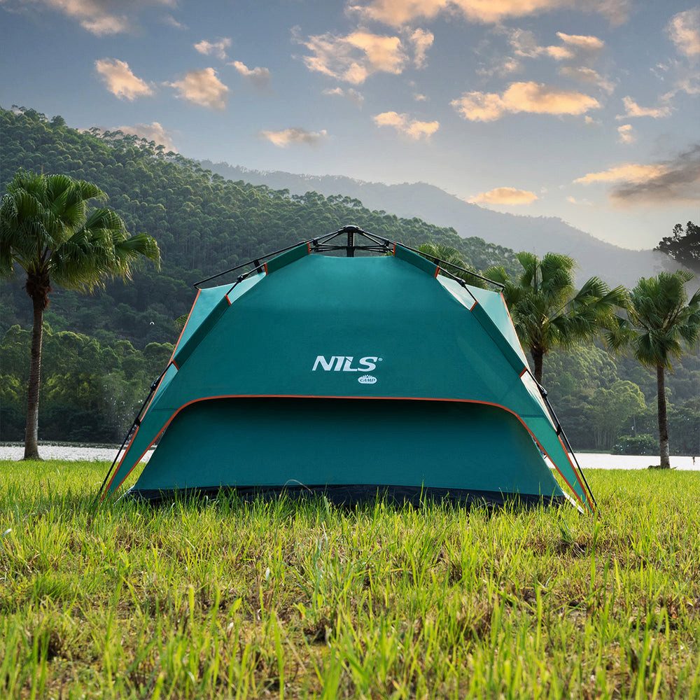 NILS CAMP Gruppenzelt NC7819 Campingzelt Personenzelt, Personen: 3 (Spar-Set, 1 tlg., Luftzirkulation), Außenzelt mit 3000 mm Wassersäule und robustem Boden