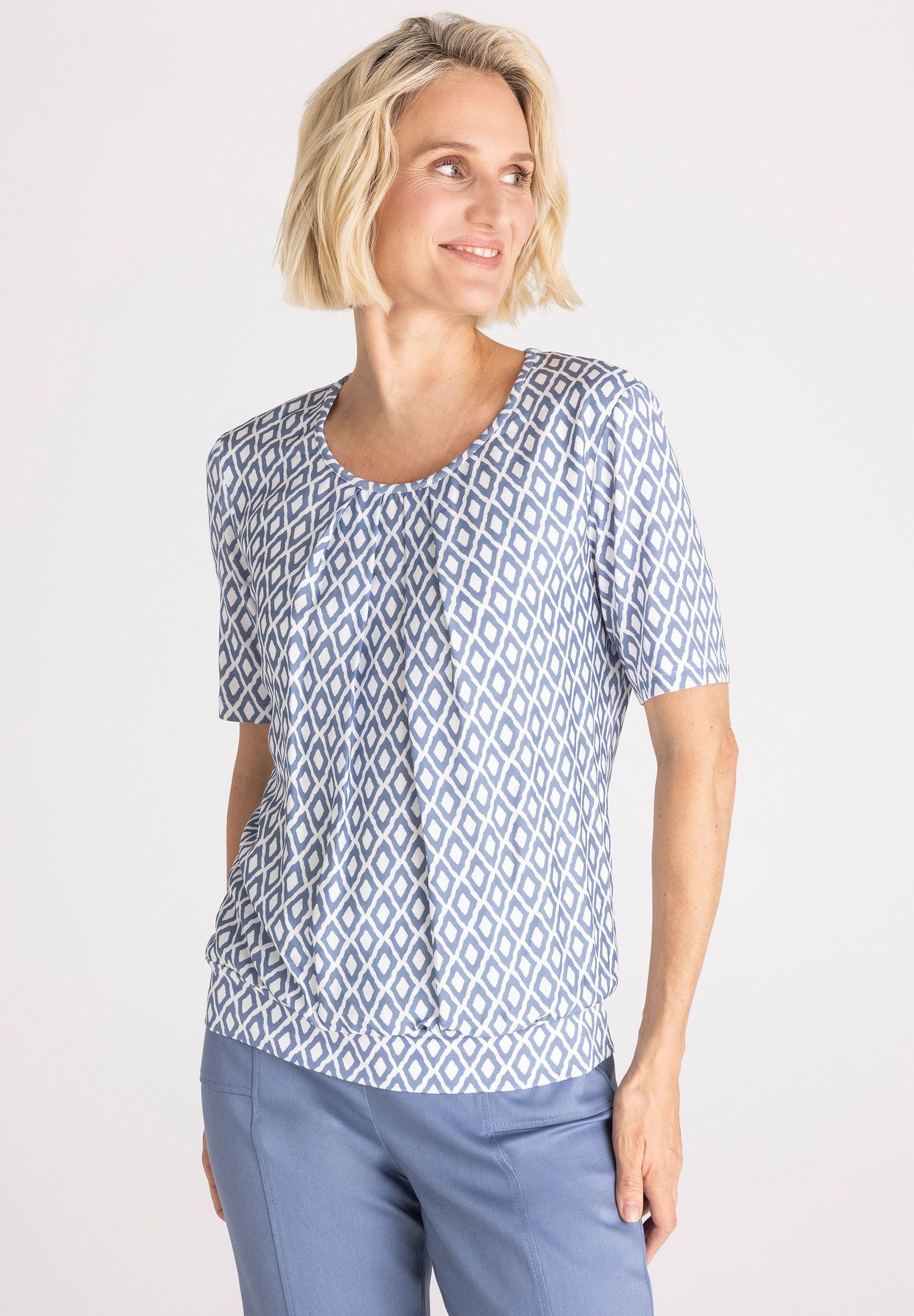 FRANK WALDER Blusenshirt mit feiner Drapierung