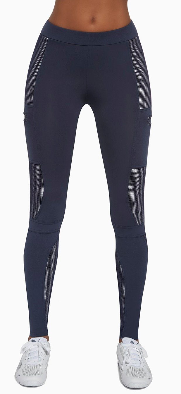 blau Sporthose Bas Leggings Laufhose Sport Bleu Sportleggings Fitnesshose Jogging,