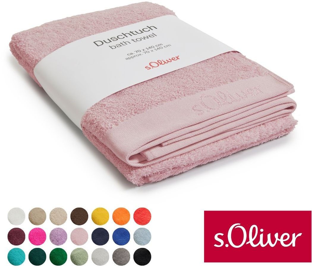 s.Oliver Duschtuch s.Oliver, Premium Qualität, 600 gr/m², auch als Sets erhältlich, Walkfrottier (1-St), große Farbauswahl, auch als Handtuch, Waschhandschuh, Gästetuch