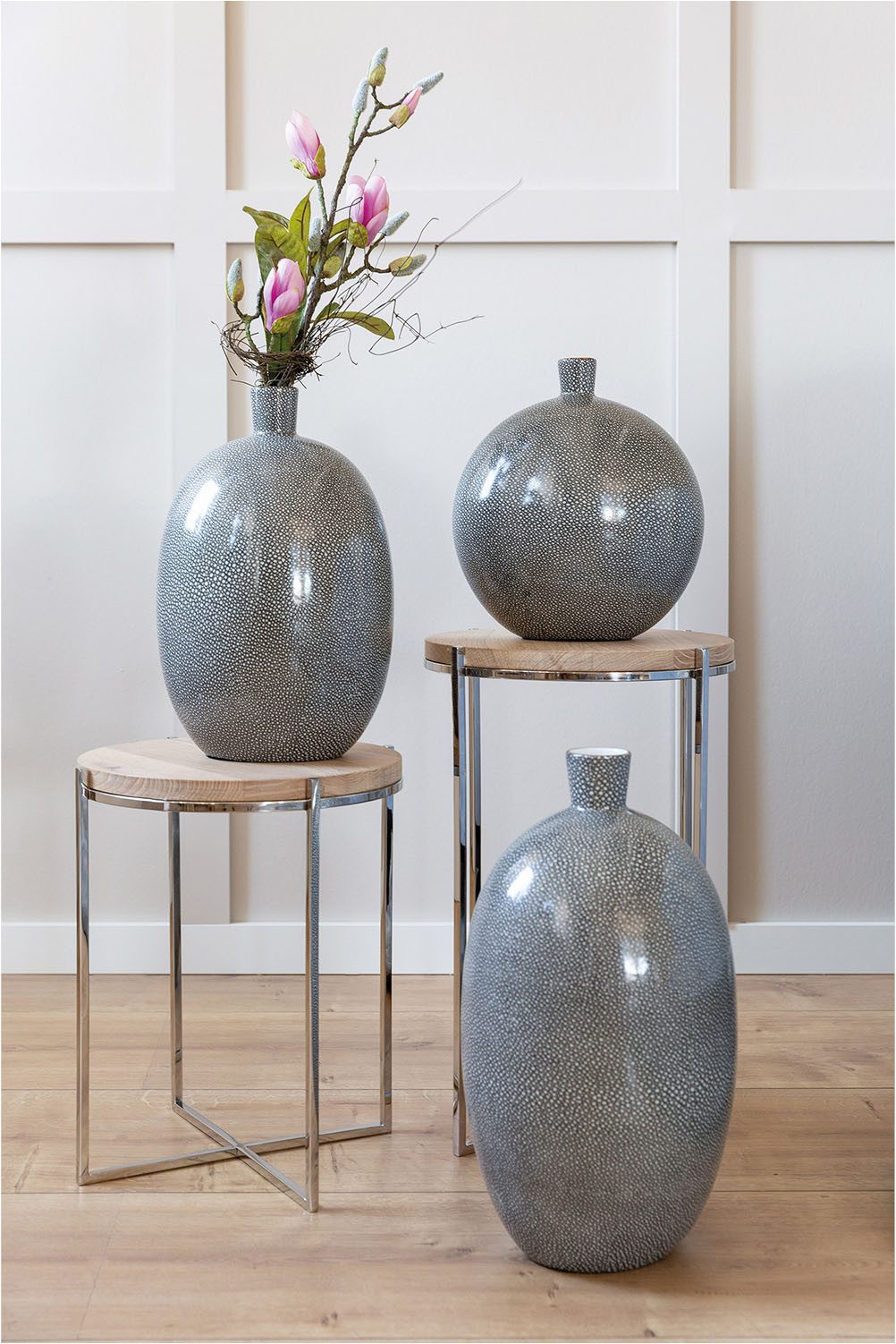 GILDE Bodenvase Vase Athina bauchig