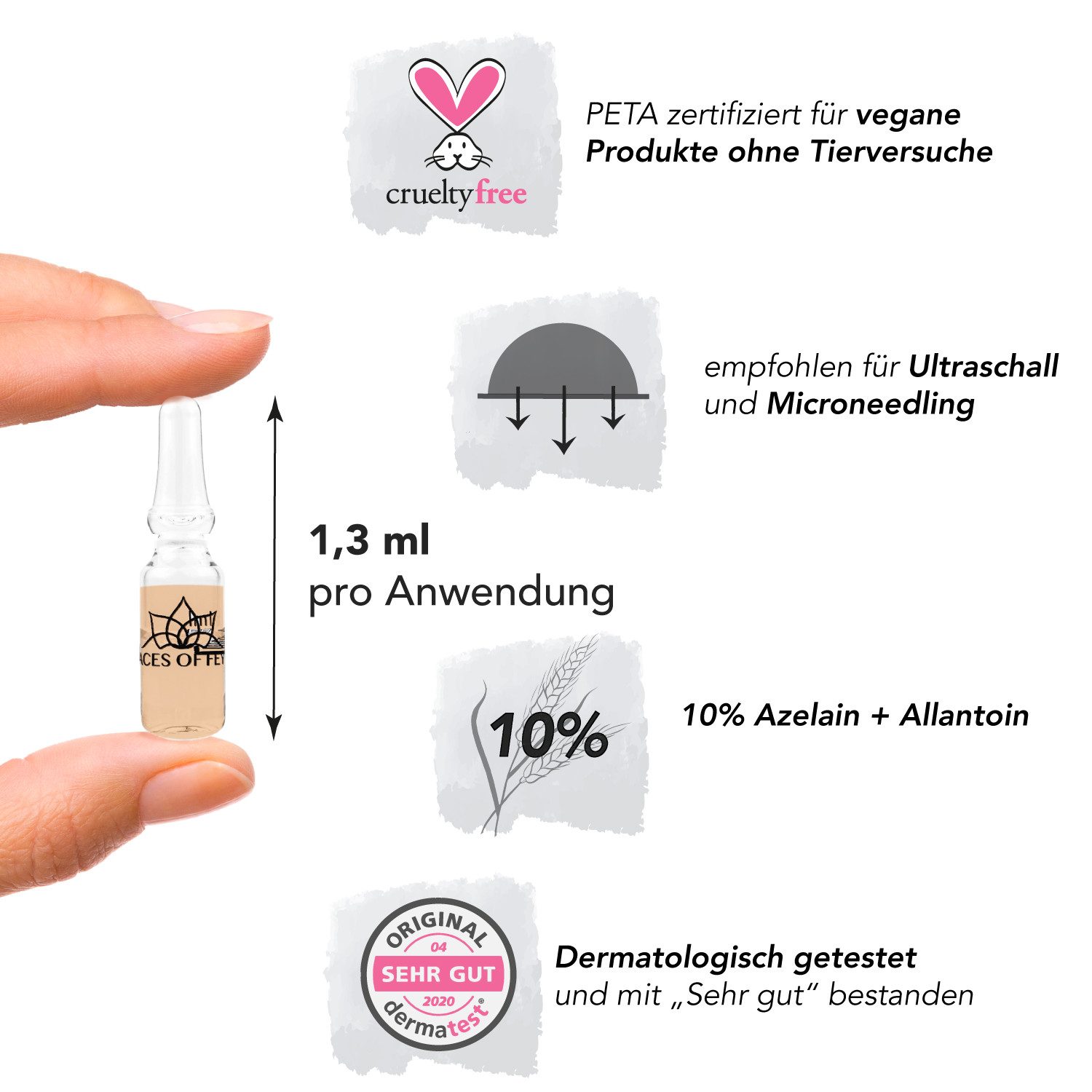 FACES OF FEY Gesichtsserum 10% Azelain Booster, 7-tlg.