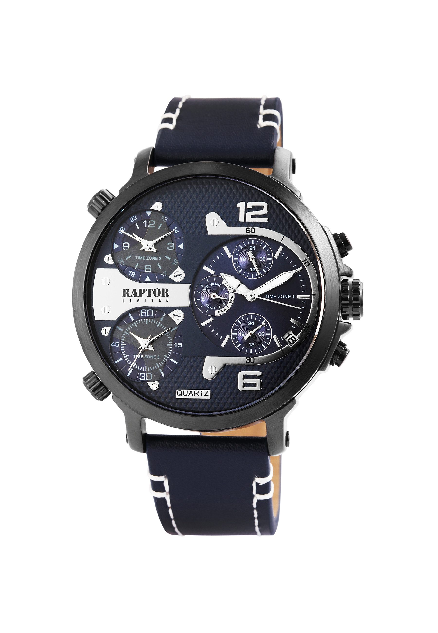 Raptor Limited Quarzuhr Maxx mit Echtlederband, günstig online kaufen