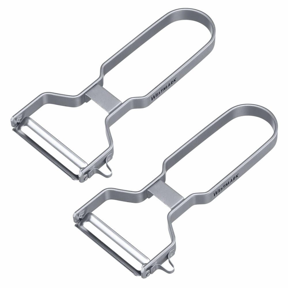 WESTMARK Sparschäler 2 Stk., für Rechts- und Linkshänder, stabile klassische U-Schäler, spülmaschinengeeignet, robust, langlebig