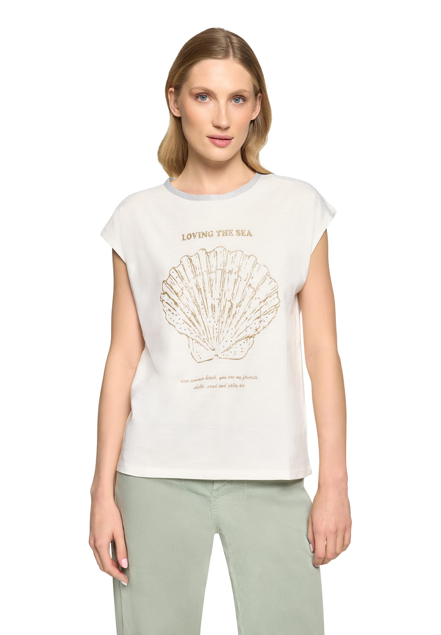 Cartoon Kurzarmshirt Damen mit Placement (1-tlg)
