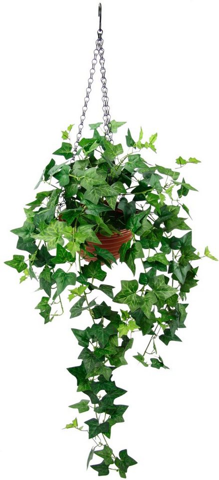 Kunstpflanze Efeu, my home, Höhe 96 cm, Im Topf, mit Hängeampel,  künstlicher Efeuhänger