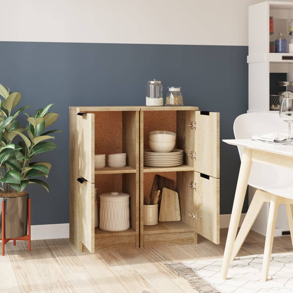 vidaXL Sideboard Sideboards 2 Stk. Sonoma-Eiche günstig online kaufen