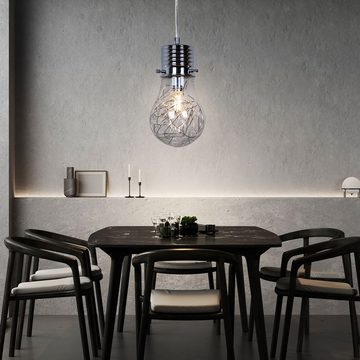 etc-shop Pendelleuchte, Leuchtmittel nicht inklusive, Pendelleuchte Glühbirne Vintage Lampe Wohnzimmer