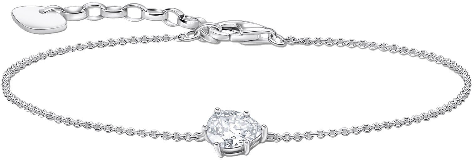 THOMAS SABO Armband mit großem Zirkoniatropfen, mit Zirkonia (synth)