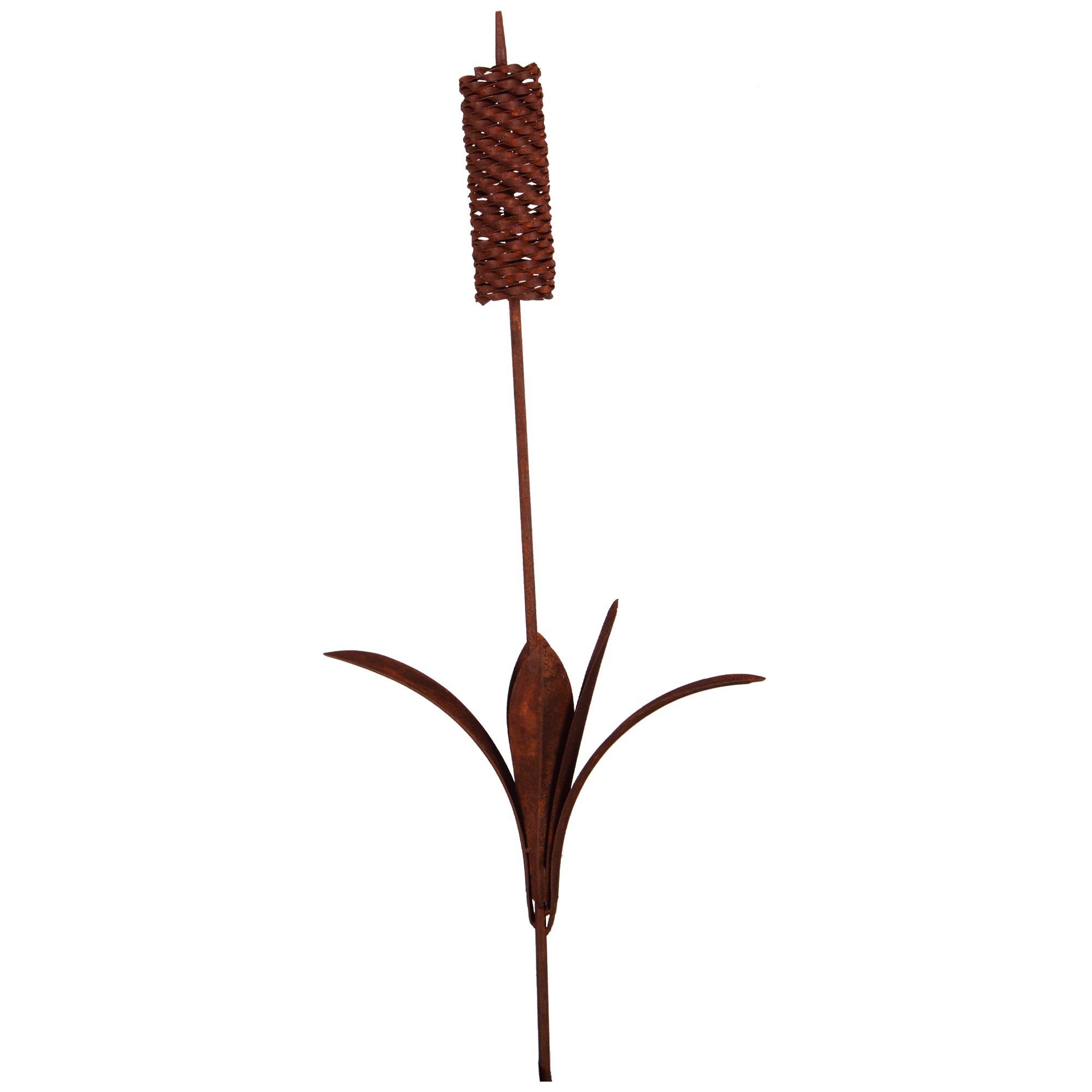 UNUS GARDEN Gartenstecker Rost Metallblume Schilfgras groß 102cm (1St)