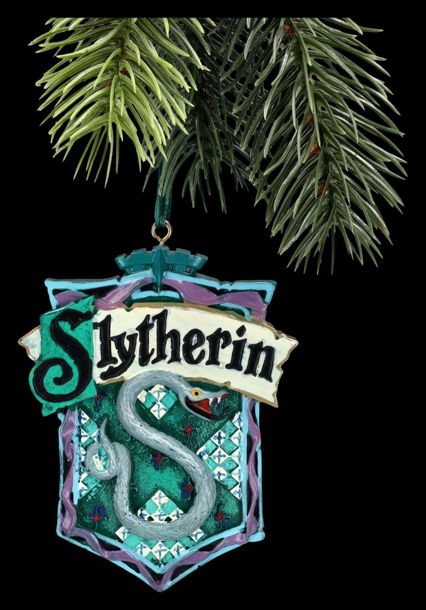 Weihnachten Figuren Potter Christbaumschmuck Shop - Harry Fantasy Dekoration Wappen Slytherin Christbaumschmuck (1-tlg) GmbH -