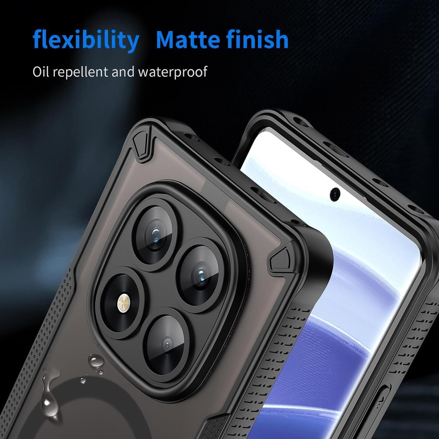 CoolGadget Handyhülle Defender Series Handy Hülle für Xiaomi Redmi Note 14 Pro 5G 6,67 Zoll, Magsafe Schlicht Robust Schutzhülle für Redmi Note 14 Pro 5G Hülle – Bild 4 von 5