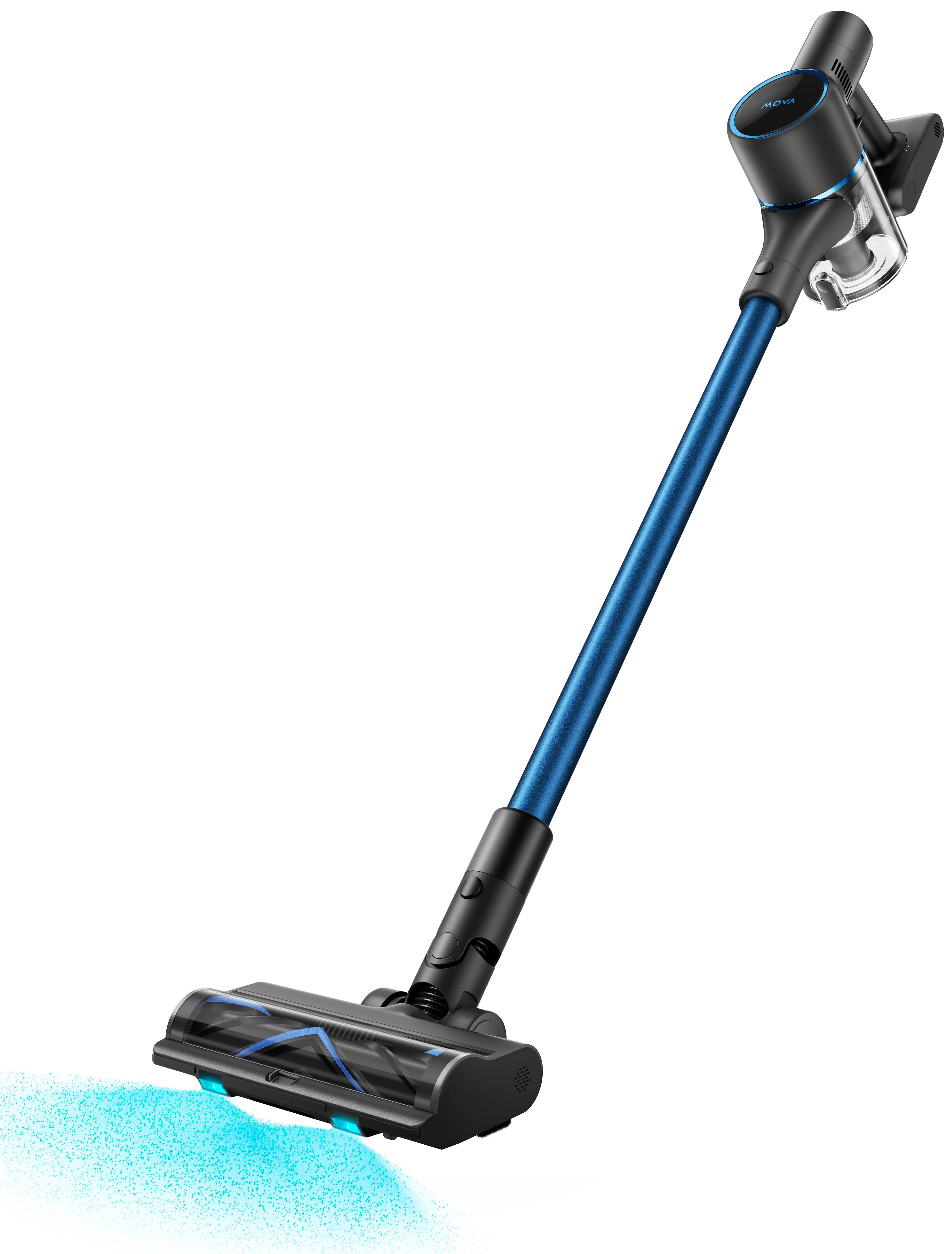 Mova Akku-Bodenstaubsauger Mova S4 Detect, Kabelloser Vacuumsauger, 425 W, 20.000Pa Saugleistung/ Bürste mit LED-Leuchten/ Vielseitige Aufsätze