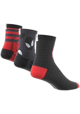 adidas Performance Sportsocken MARVEL SPIDERMAN CREW SOCKEN, 3 PAAR (3-Paar)