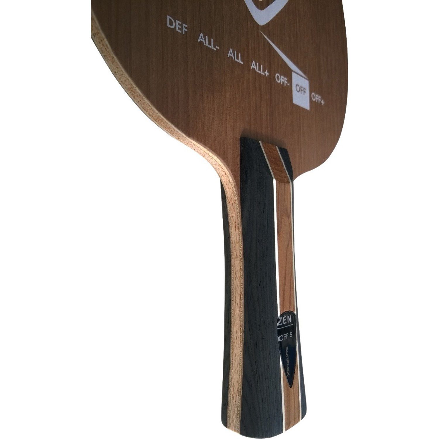 Sunflex Tischtennisschläger Zen Off 5 Tischtennis-Holz konkaver Griff