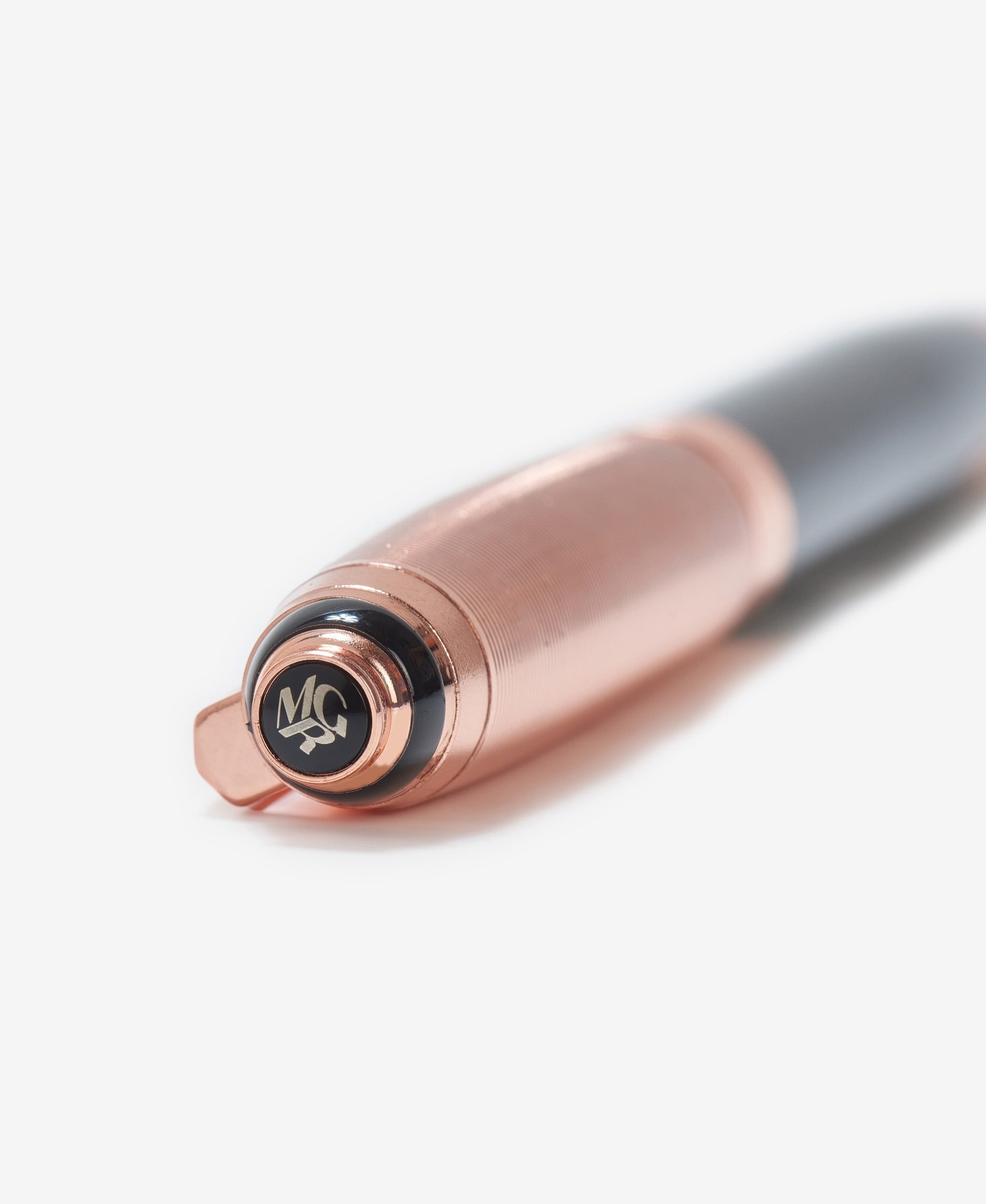 GLAMIRA Kugelschreiber Metallkugelschreiber - Schwarz mit Roségold, (1-tlg), Drehmechanik, Clip aus Metall