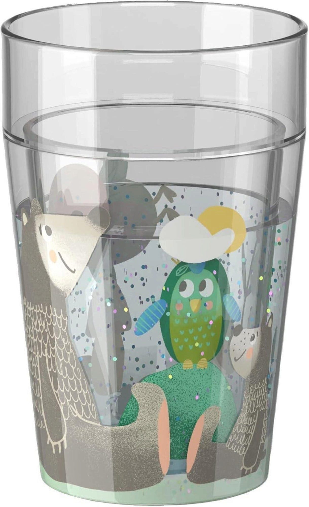 Haba Spiel HABA Glitzerbecher Wald – Kinderbecher mit Glitzereffekt