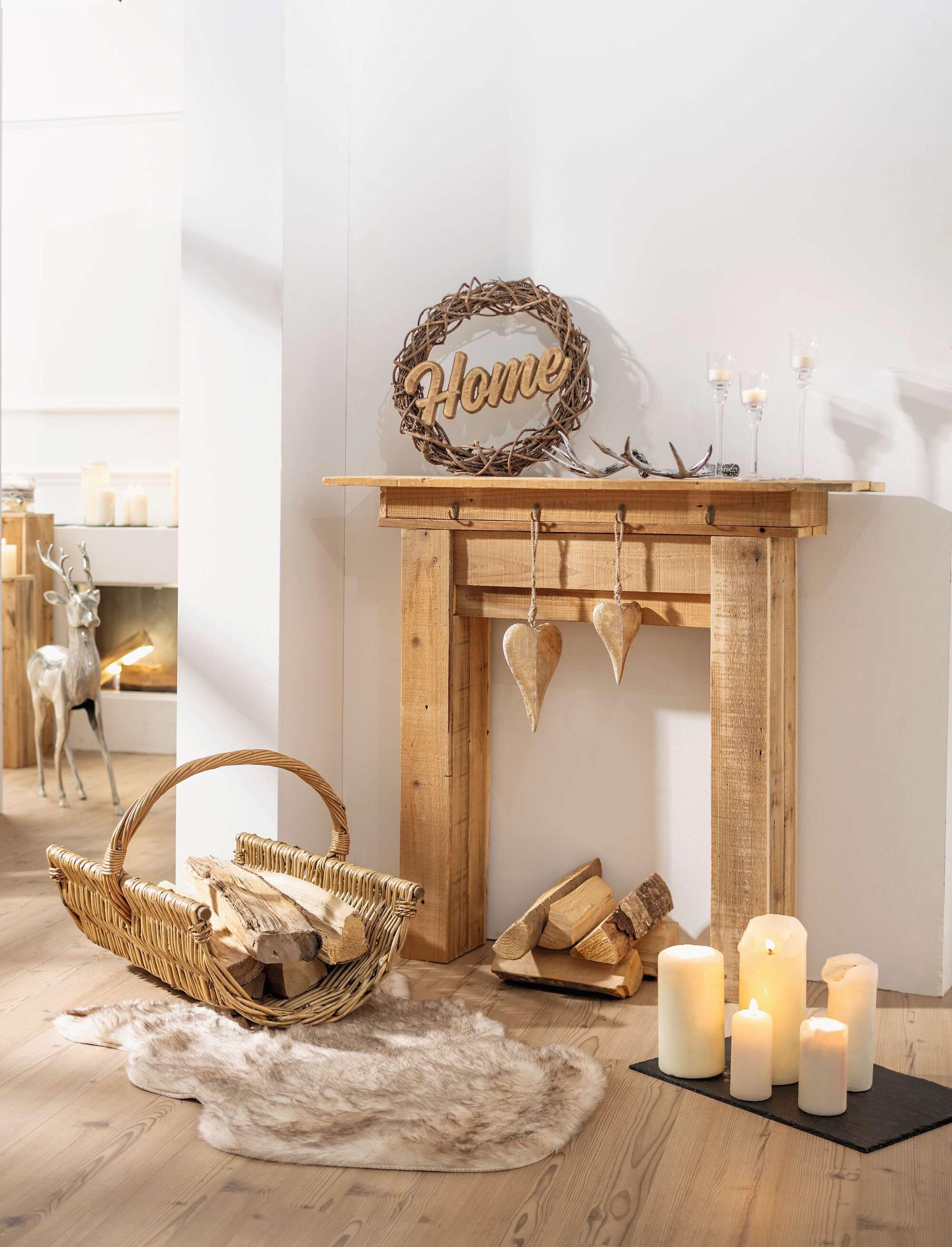 Allzweckkorb Holzkorb Trendy Weide braun – Kaminholzkorb