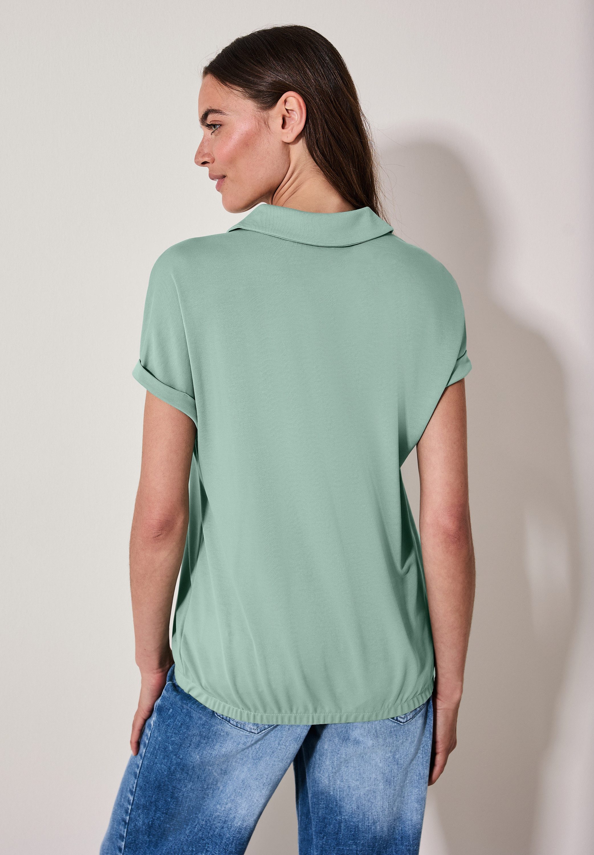 Cecil Poloshirt, mit Elastiksaum günstig online kaufen