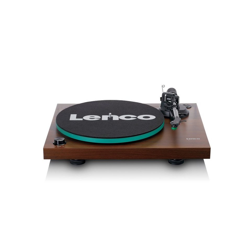 Lenco Plattenspieler LBT-225WA Audio- & Video-Adapter, holz, Glasteller (13  mm), Arm aus Kohlefaser mit abnehmbarem Headshell