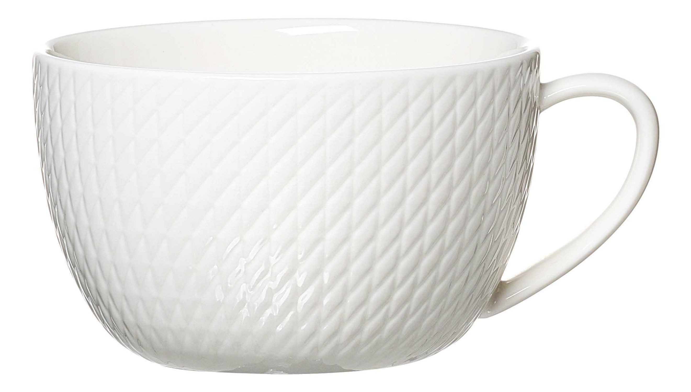 Ritzenhoff & Breker Tasse Saphir Cappuccinotasse 320 ml Porzellan Weiss, Porzellan