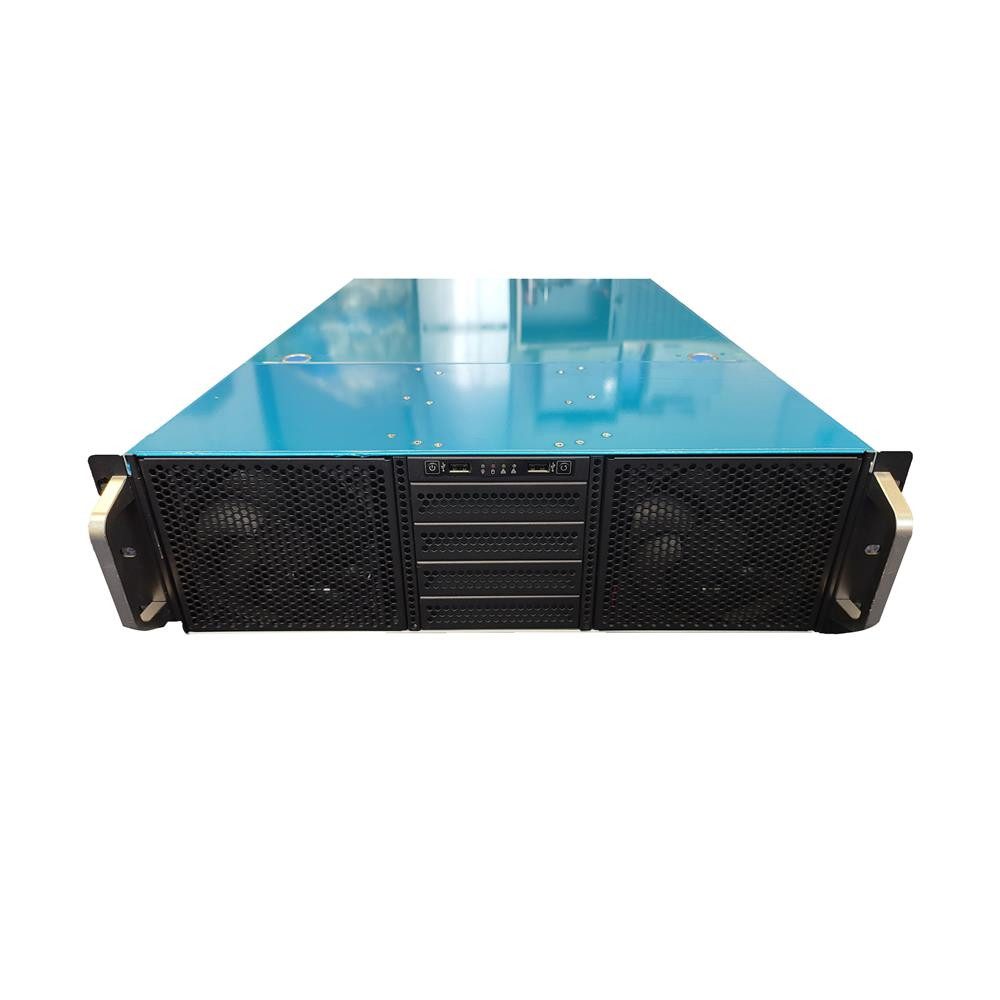 Realpower PC-Gehäuse RPS19-G3380, 19" Industrie Server Gehäuse, Rack, 2 x USB, 2 x 5,25", 3 x 3,5"