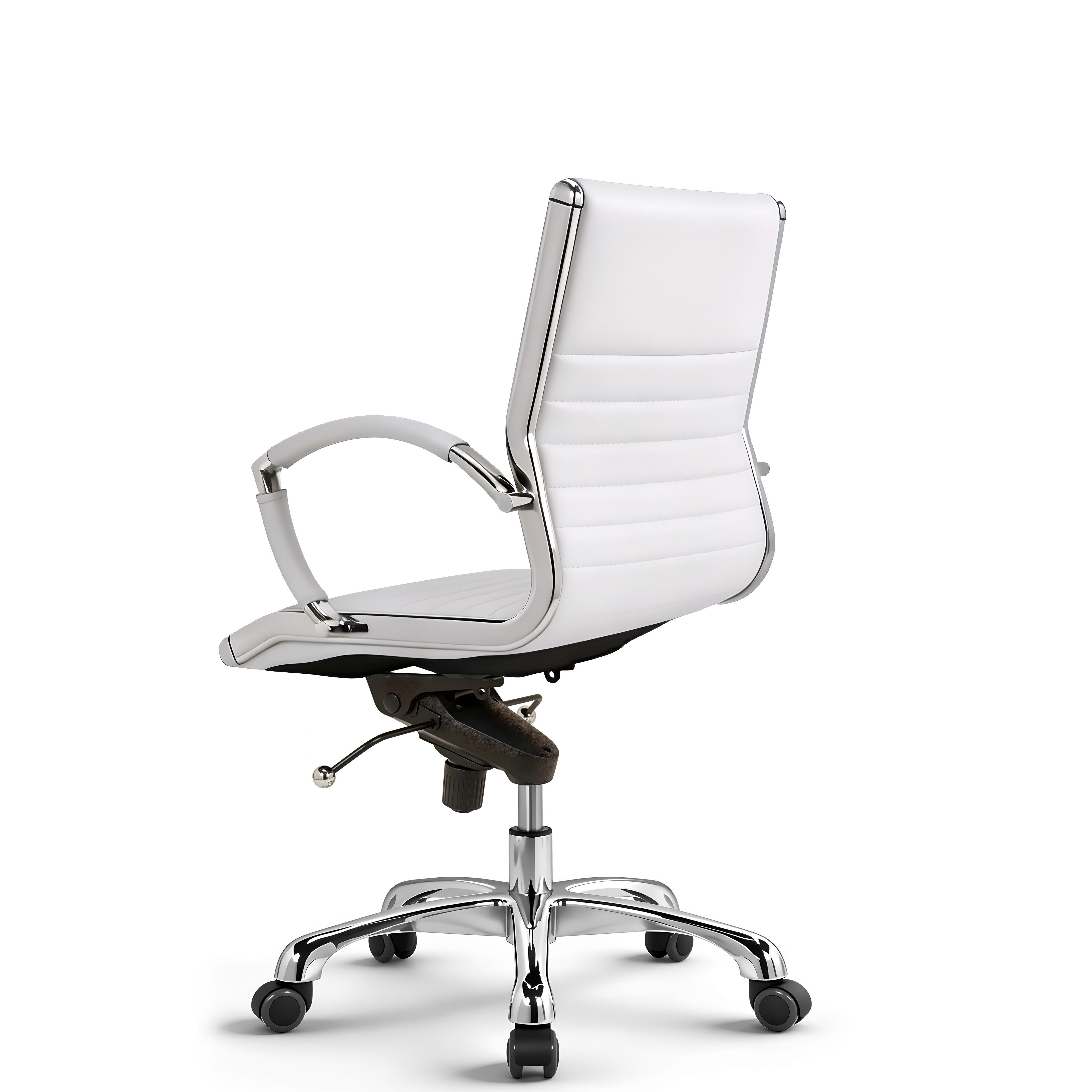 Versee Bürostuhl VERSEE Montreal Schreibtischstuhl Leder - ergonomisch, bis 150kg (Drehstuhl für Home Office und Büro), mit Lendenstütze, höhenverstellbar, gepolstert, Wippmechanik