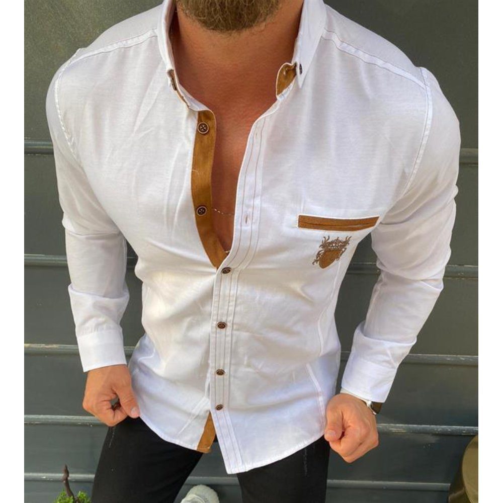 Megaman Jeans Langarmhemd Herren Langarmhemd elegant günstig online kaufen