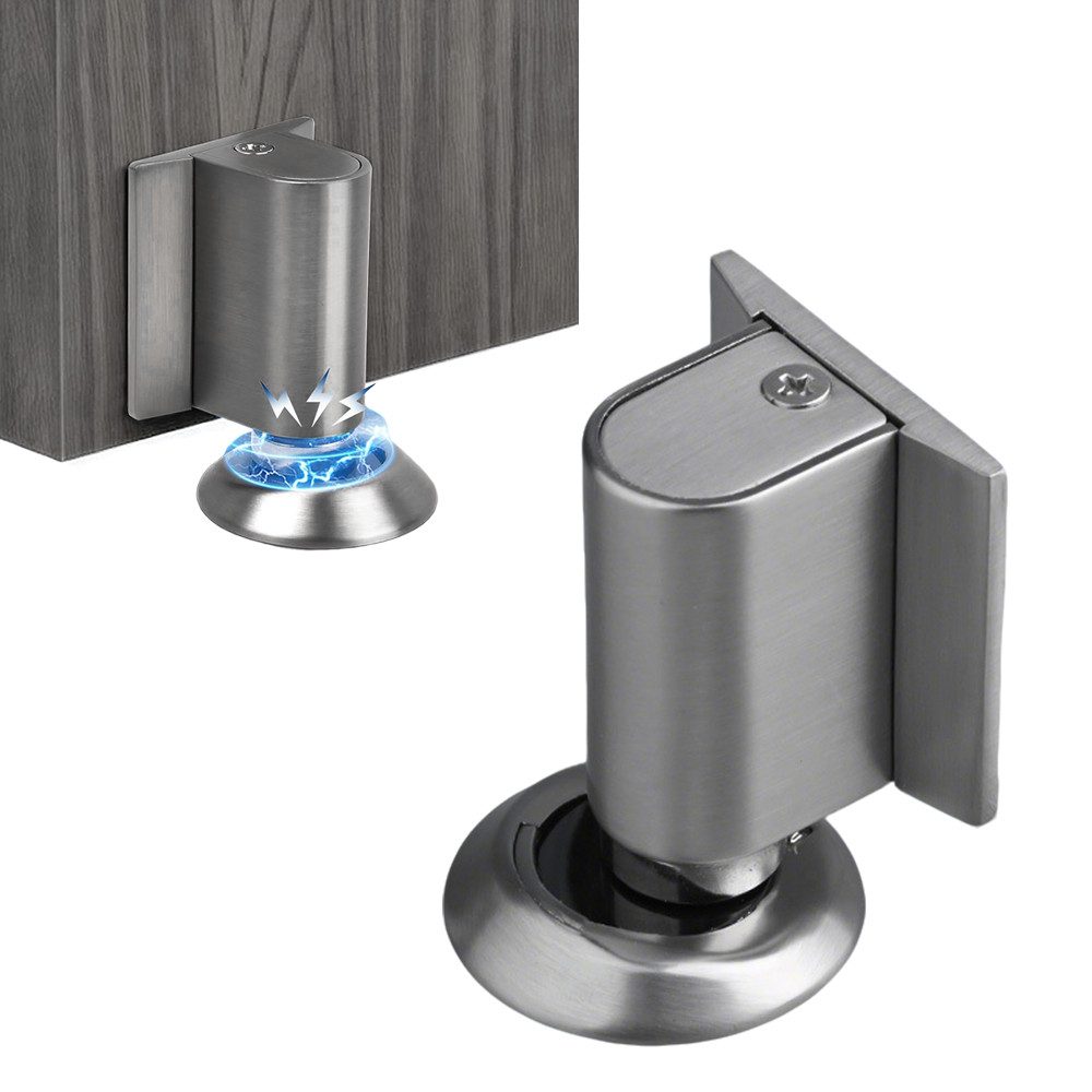 AFKSMILE Bodentürstopper Magnetischer Türstopper Boden, Magnetic Door Stopper Selbstklebend, Türpuffer Wandschutz Türfeststeller mit Klebeband & Schrauben