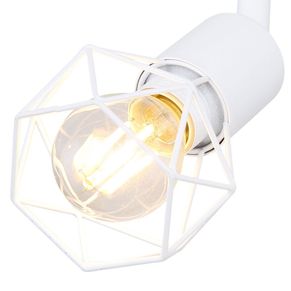 Decken Strahler Lampe Warmweiß, Leuchtmittel inklusive, Deckenspot, Fernbedienung LED Retro Spots Käfig Farbwechsel, etc-shop