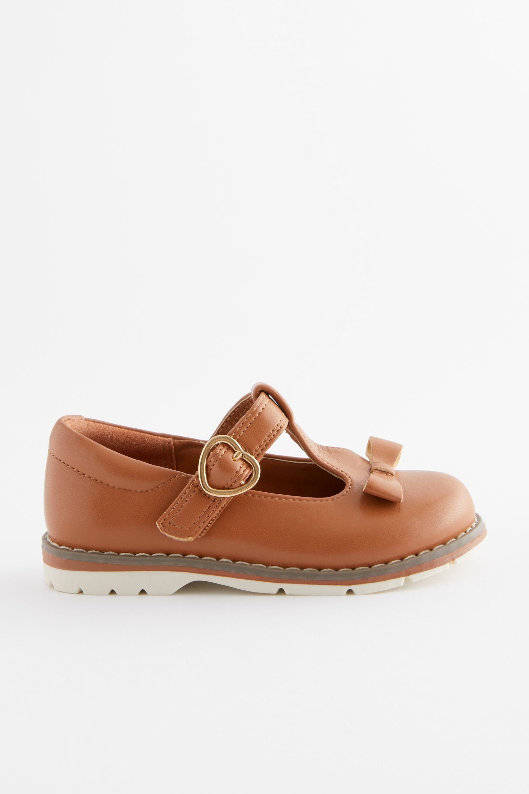 Next Schuhe mit T-Steg und Schleife T-Strap-Sandale (1-tlg) Tan Brown