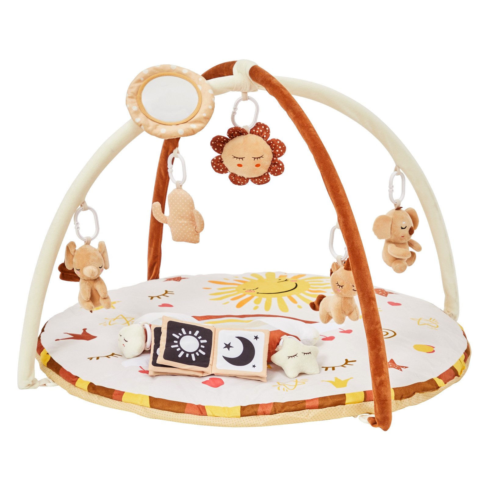 GarveeMore Baby Gym Baby Spielmatte mit Spielbogen,mit abnehmbaren hängenden Игрушкиen, für Bauchlage,Krabbeln und Игрыn,für Neugeborene bis Kleinkind