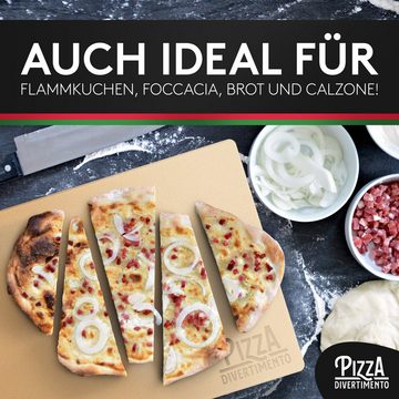 Pizza Divertimento Pizzastein Pizza Divertimento Pizzastein – Mit Pizzaschieber, Anti-Haft-Beschichtung