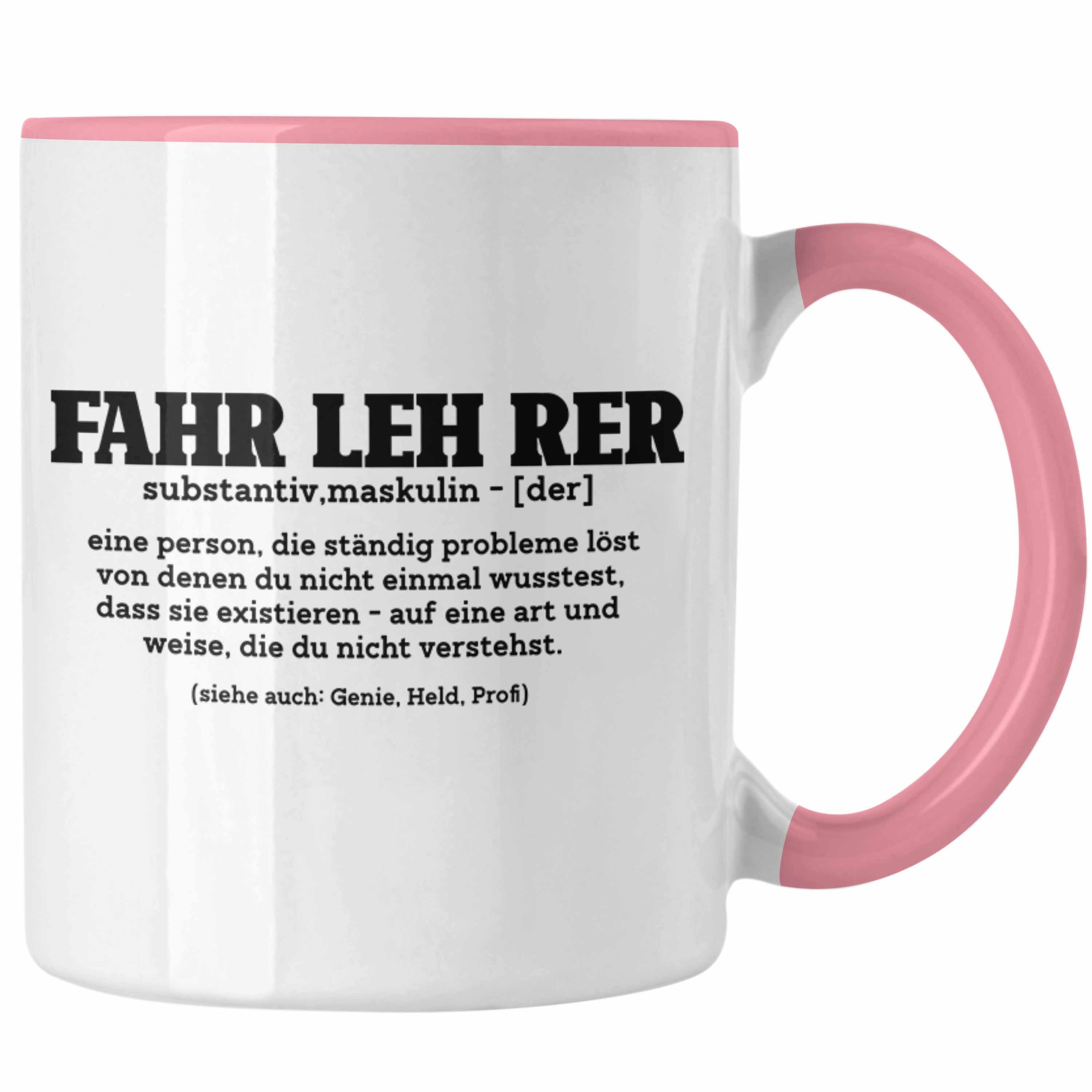 Trendation Tasse Lustige Tasse Geschenk für Fahrlehrer Lustiger Spruch