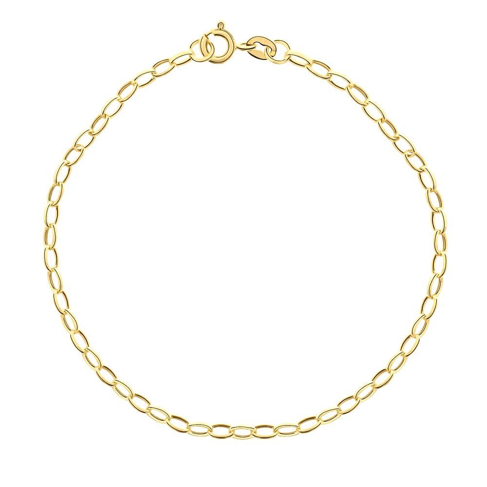 Miore Goldarmband MSIL4022B Damen Figaro Kettenarmband, aus 14K (585) Gelbgold - 19,5 cm, Made in Italy