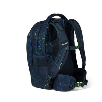 Satch Schulranzen Schulrucksack Pack Blue Tech (1 Stück), ergonomisch, ab 5. Klasse, Körpergrößen anpassbar