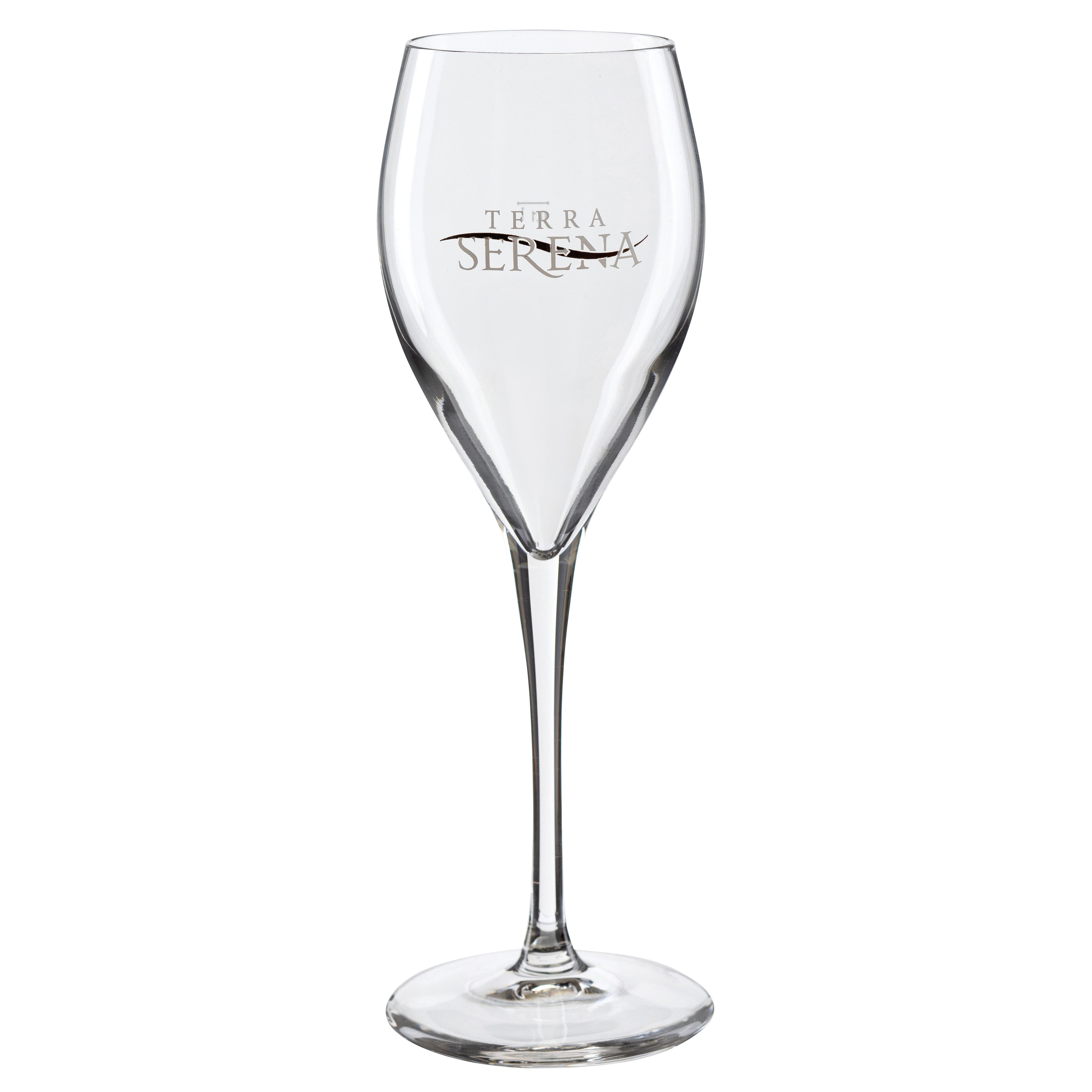 Terra Serena Champagnerglas Terra Serena LUCE Champagnergläser 22cl, Geeichtes Sektglas 0,1l, 6-tlg., edles Design