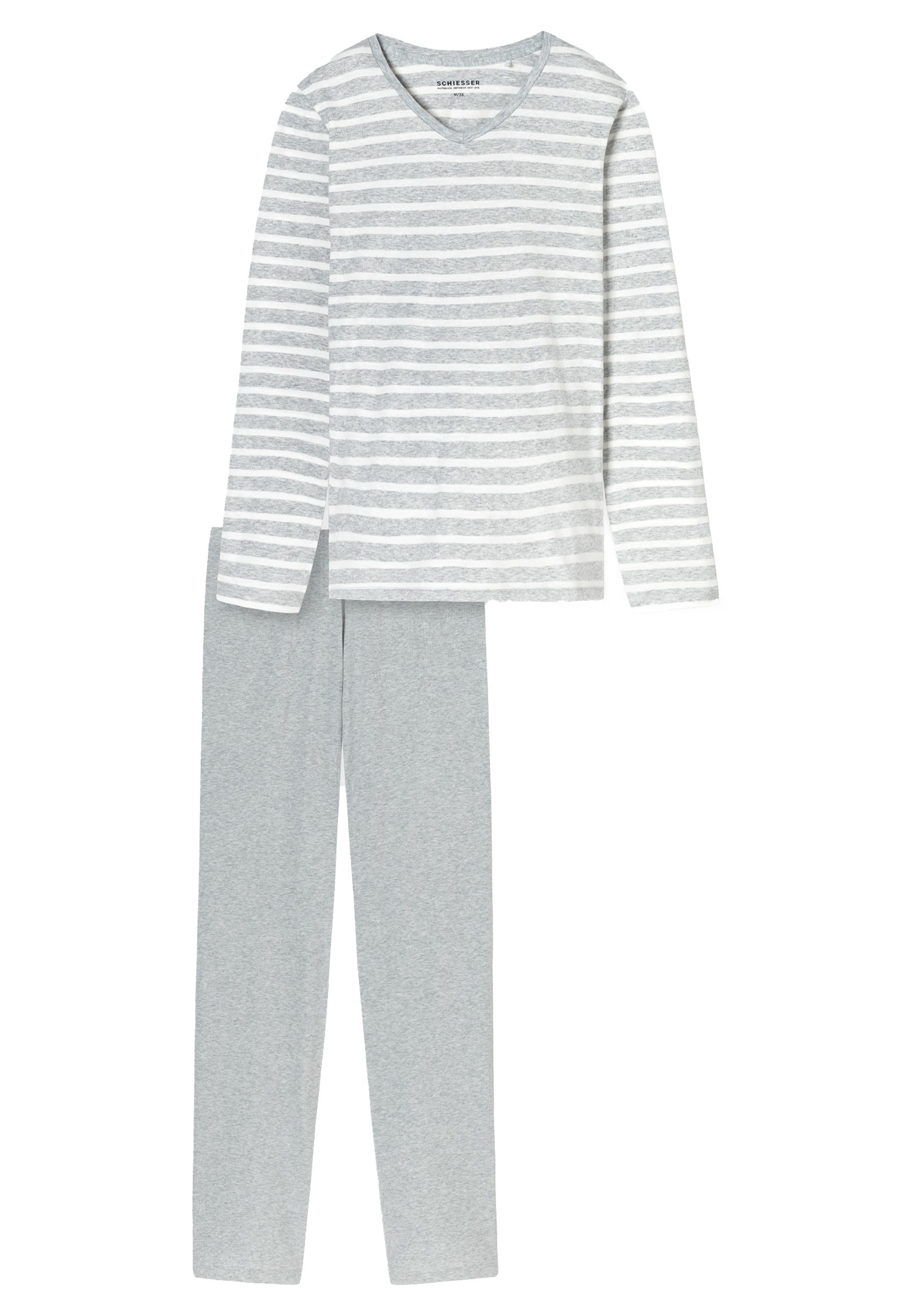 Schiesser Pyjama Casual Essentials (Set, 2 tlg) Schlafanzug - Baumwolle - A günstig online kaufen