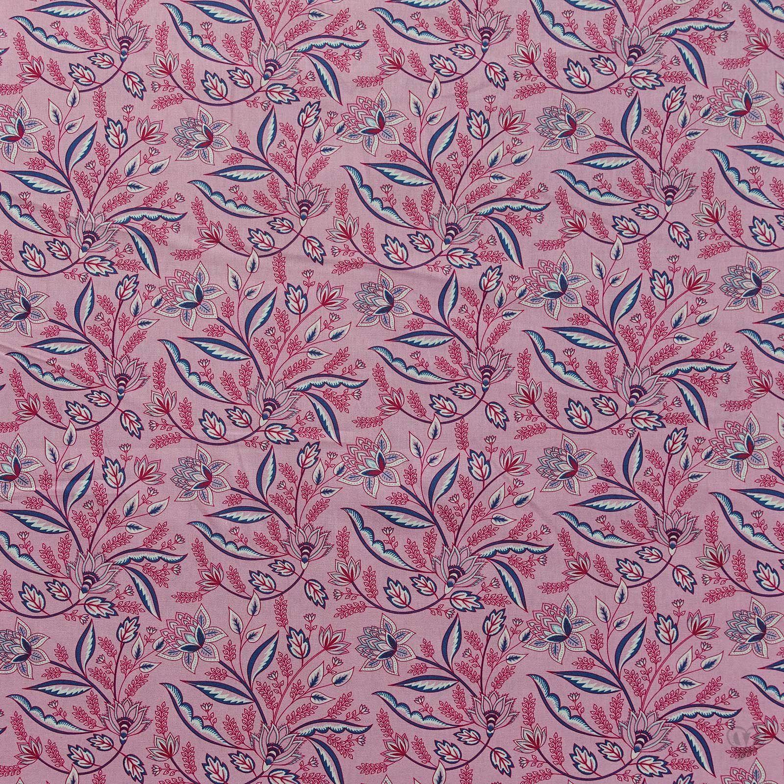 Stoff Popeline Baumwollstoff florale Muster 50x140cm Meterware