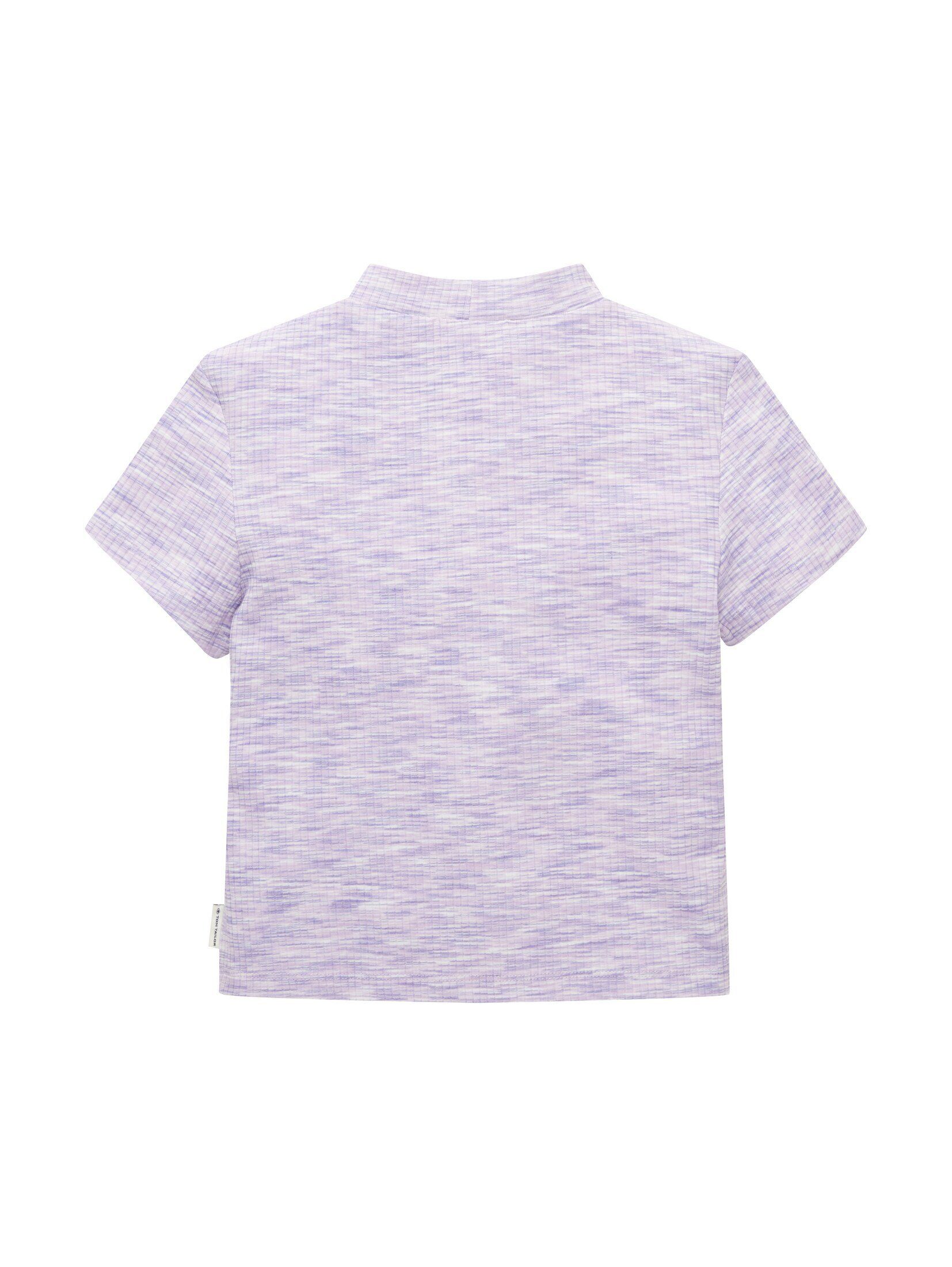 T-Shirt space T-Shirt mit TAILOR lilac dye Rippstruktur TOM