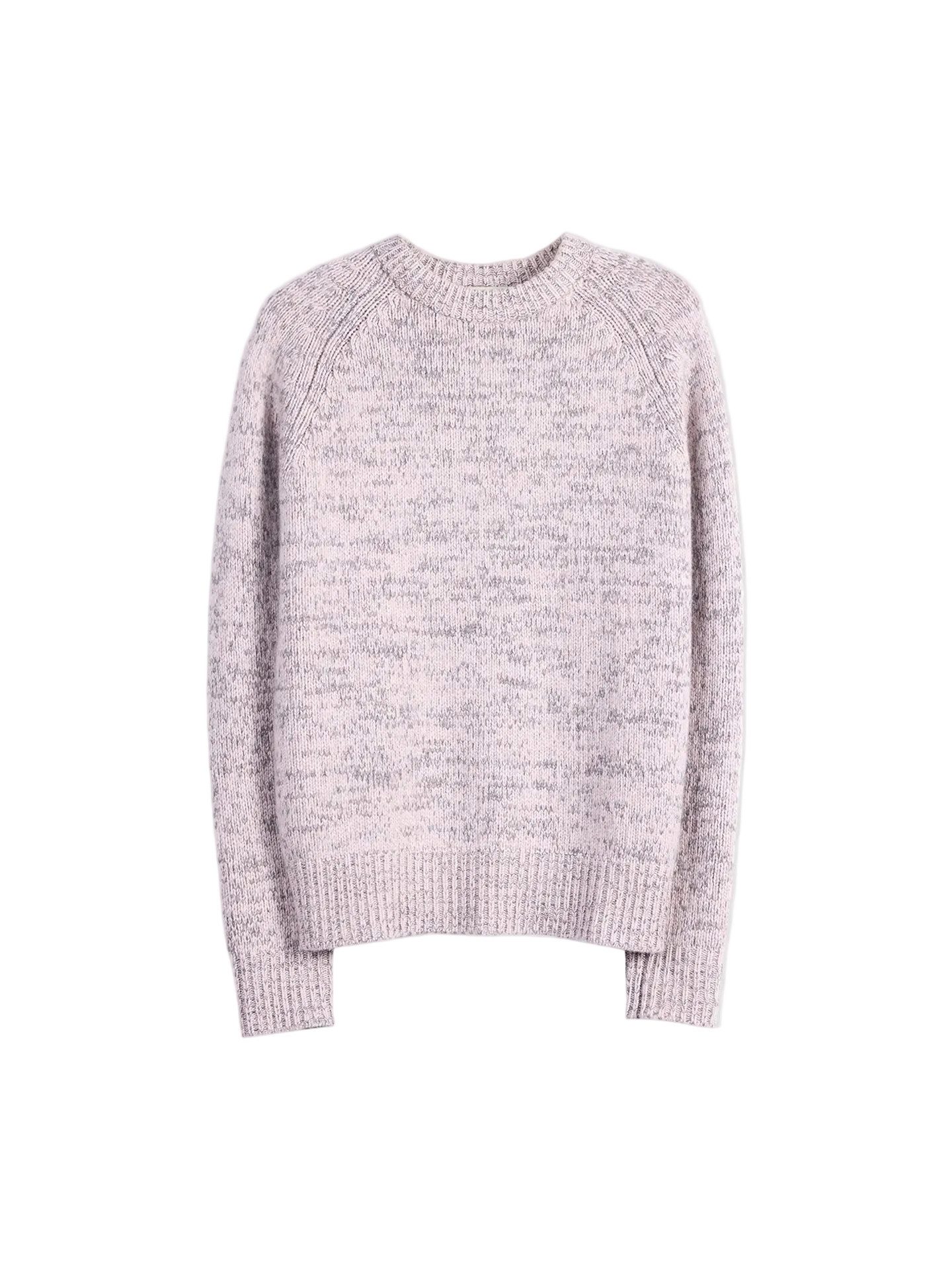 Rundhalspullover Unisex Kaschmir-Mouliné-Pullover