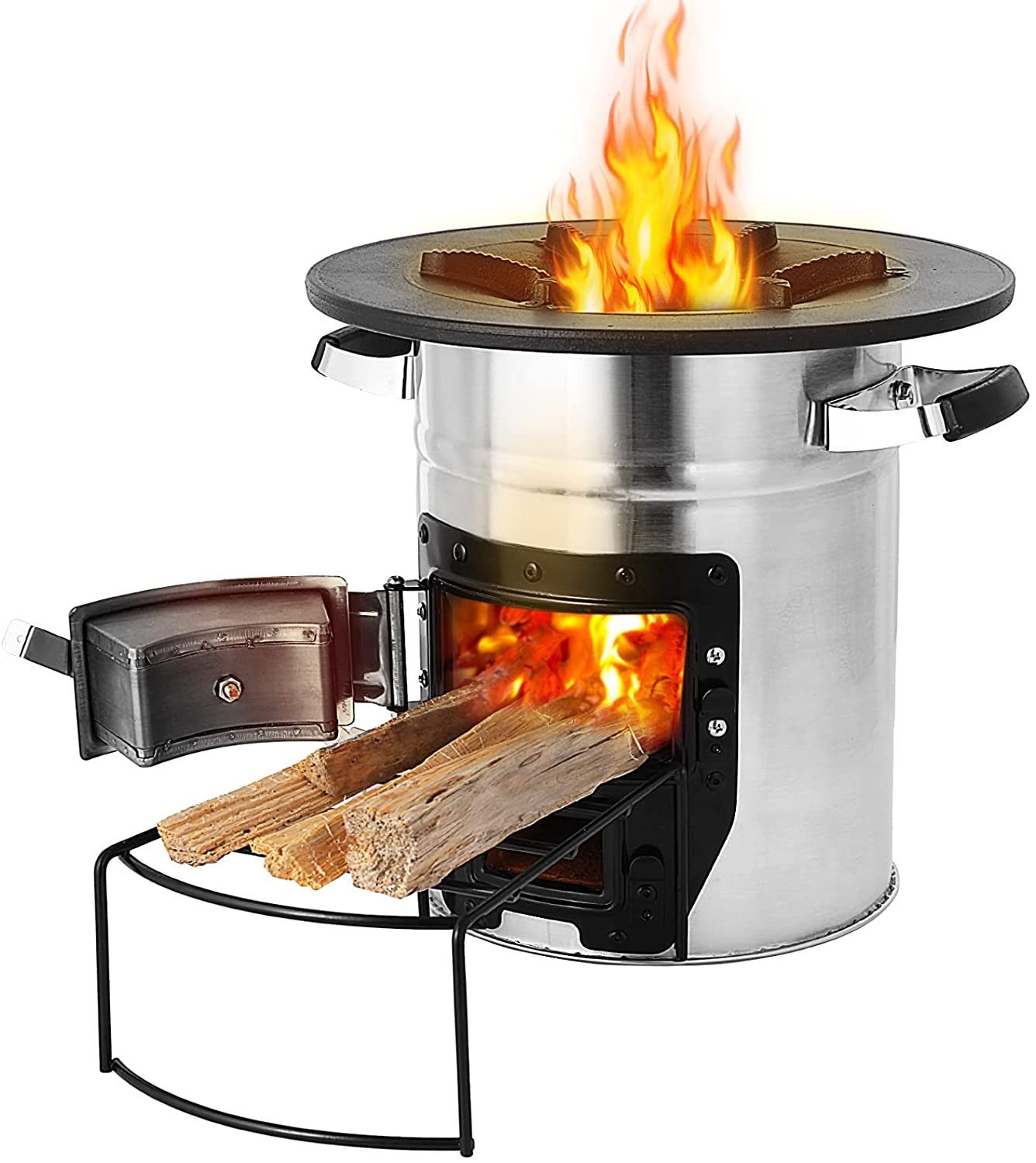 Femor Feuerschale Raketenofen, Rocket Stove mit Tragetasche, Camp Stoves