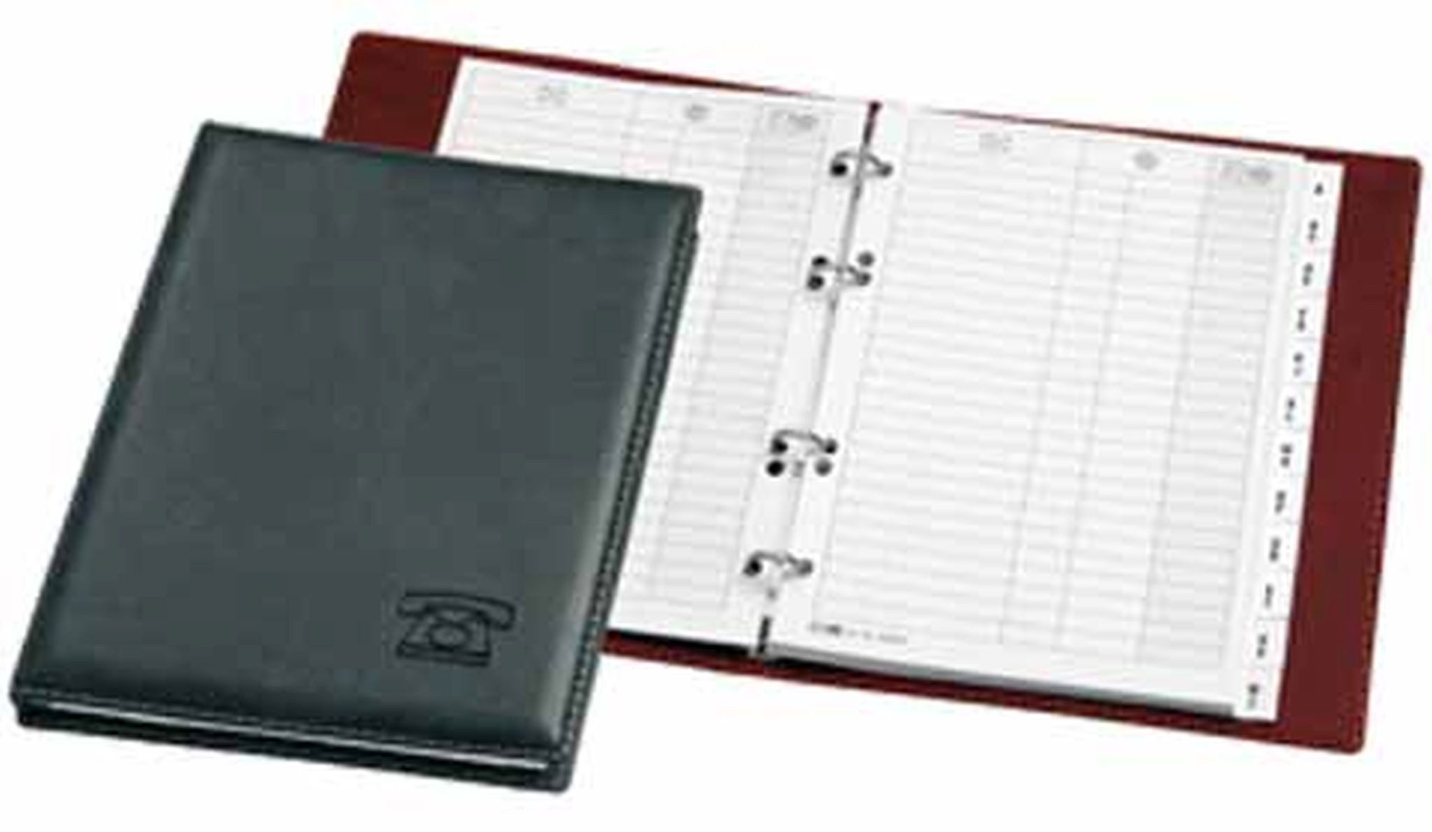 VELOFLEX Notizbuch VeloflexTelefon RB Exquisit schwarz 4-Ring 16mm