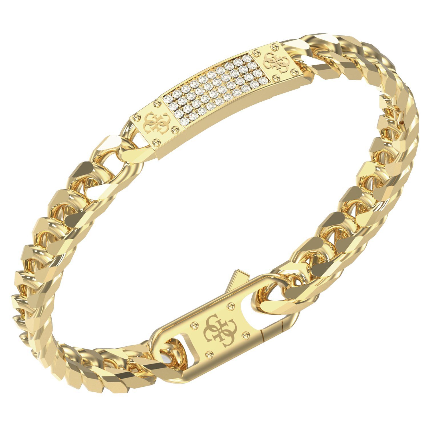 Guess Gliederarmband Armband - Stahl - Gold - Kristall - Herren