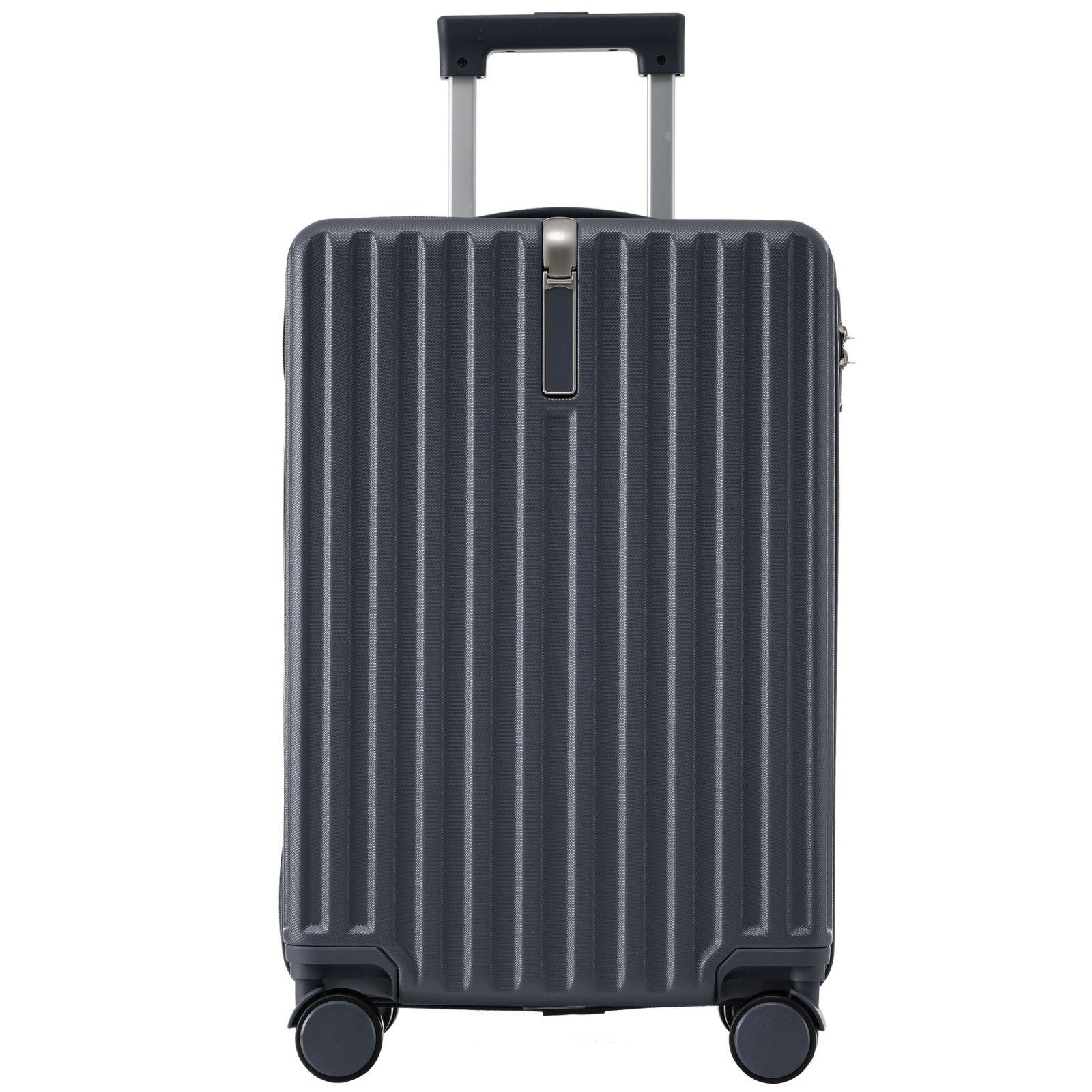 SEEZSSA Koffer 1tlg Reisekoffer, Handgepäck 4 Rollen, Rollkoffer aus ABS-Material, , FarbenModisches leichtes Gepäck 55x36x21cm grau