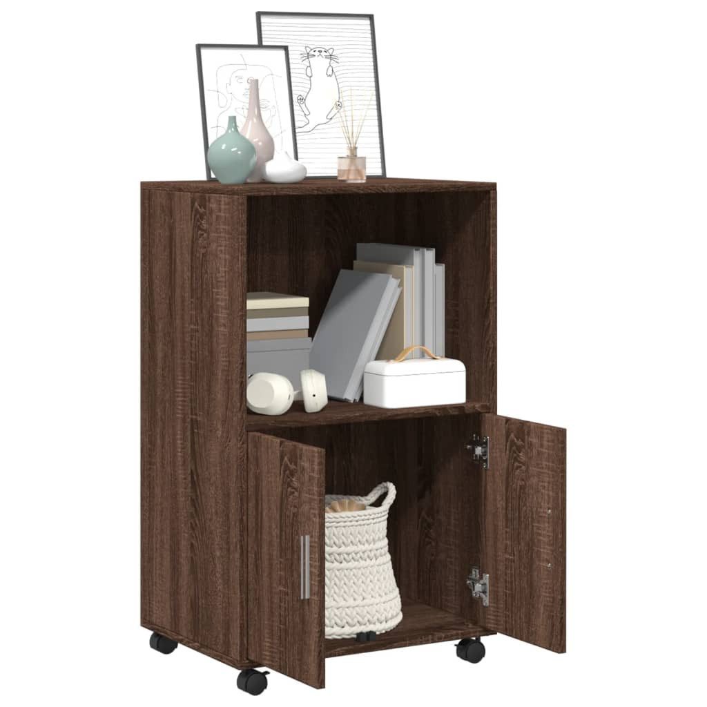 vidaXL Sideboard Rollschrank Braun Eichen-Optik 55x40x91 günstig online kaufen